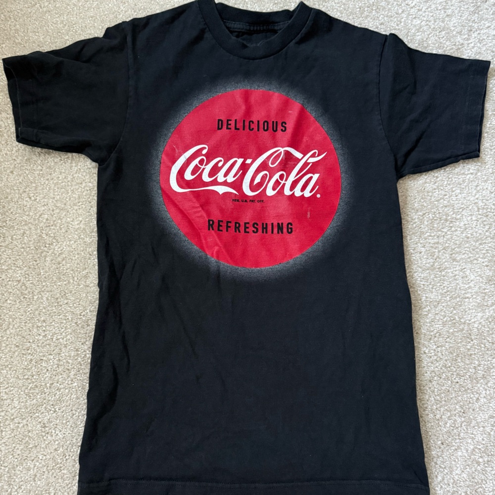 Coca-Cola Black Tee with Red Circle Logo